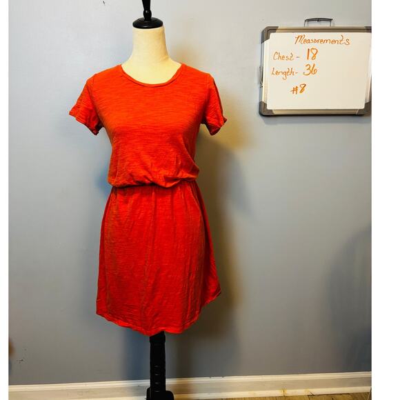 Old Navy Pull On T-Shirt Dress XS Peachy Brown Clay Casual Boho 100% Cotton - Picture 4 of 7